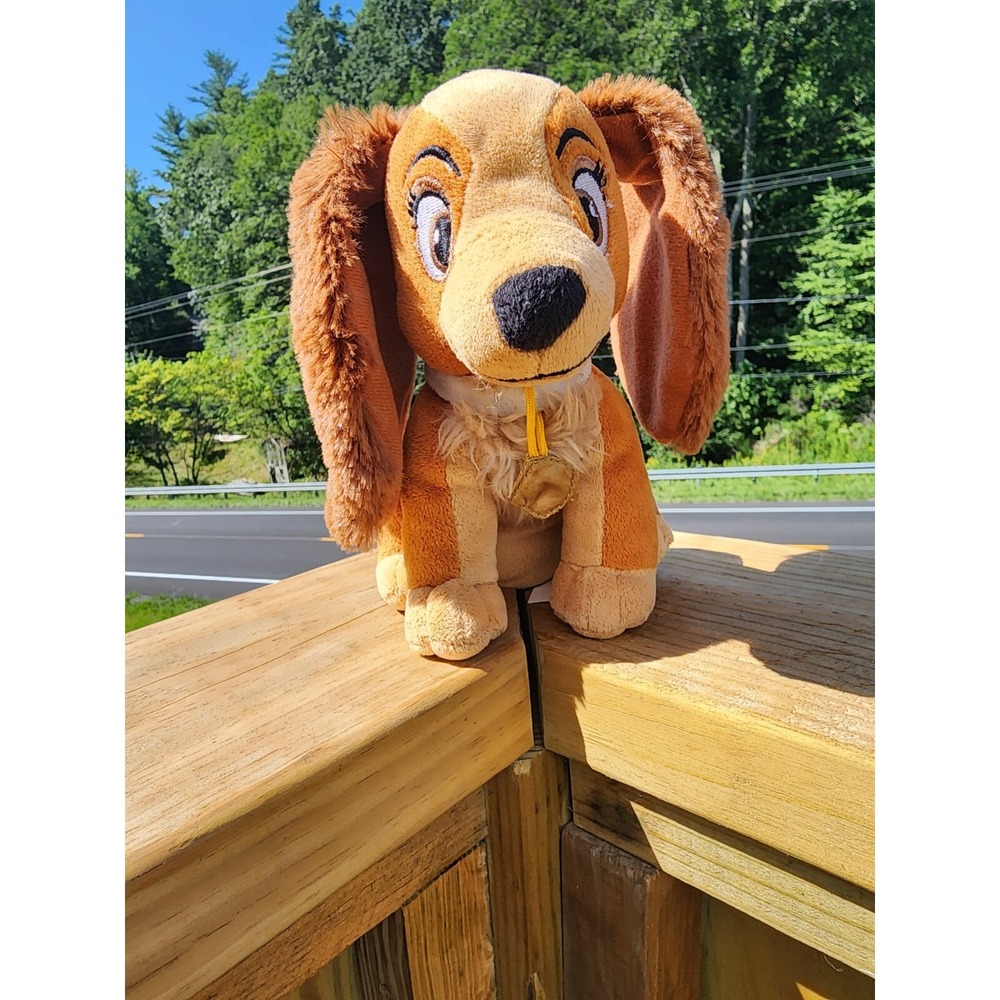 Disney Lady and The Tramp Plush‎ Stuffed Toy Animal Just play 6" Cocker Spaniel